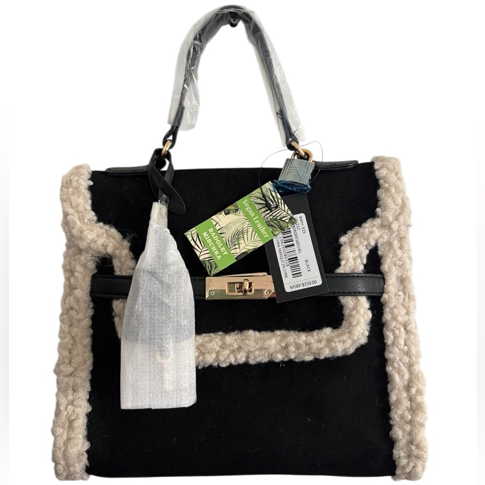Badgley Mischka vegan fur bag